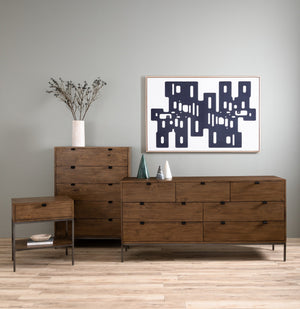 Trey 7 Drawer Dresser In Auburn Poplar