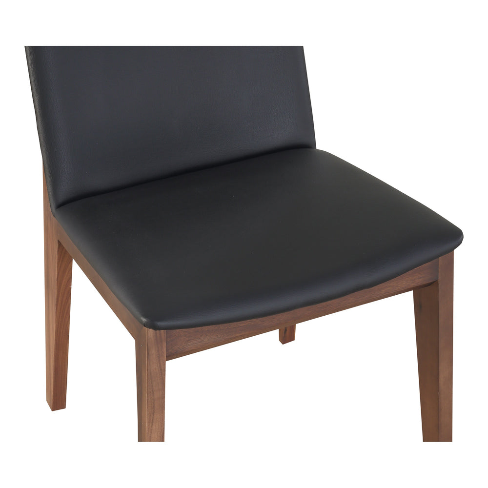 Moe's Deco Dining Chair Set of 2, Ebony PVC