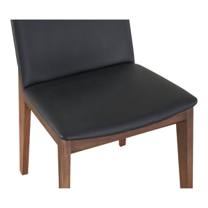 Moe's Deco Dining Chair Set of 2, Ebony PVC