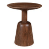 Nels End Table in Solid Acacia Wood, Dark Brown