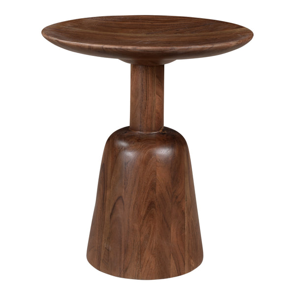 Nels End Table in Solid Acacia Wood, Dark Brown