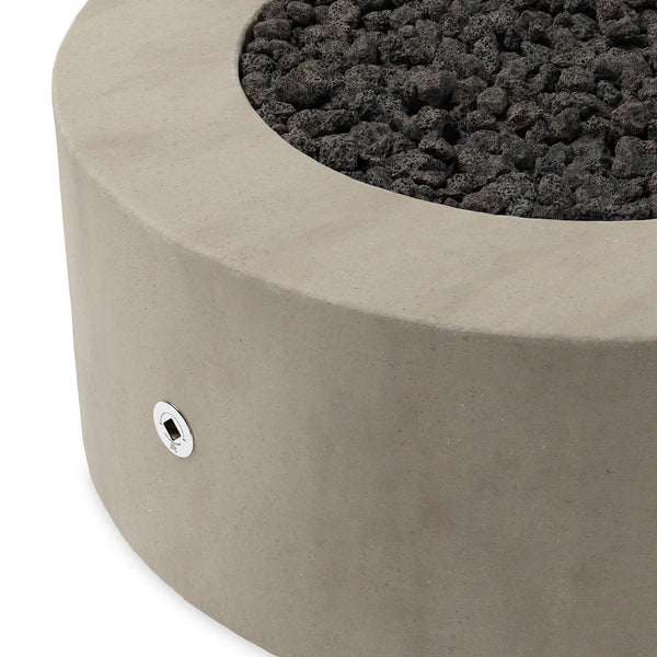 Damian Outdoor Fire Table In Natural Concrete
