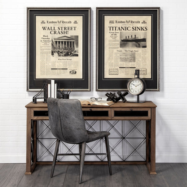 Suspension Set of 2 19L x 4W Brown Wrought Iron Suspension Bridge Bookends