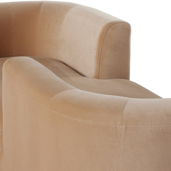 Deandra Tete A Tete Chaise In Surrey Camel
