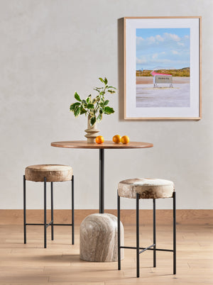 Nocona Stool In Speckled Hide In Counter