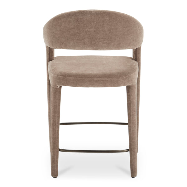Martens Counter Stool with Barrel Back in Camel