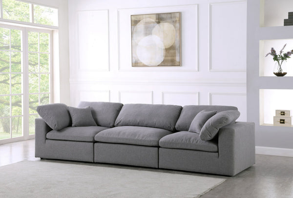 Carmen Cloud Modular Sofa In Grey Linen Fabric