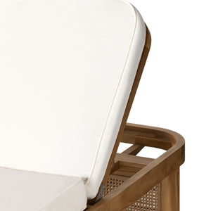 Merit Outdoor Chaise Lounge In Natural Teak