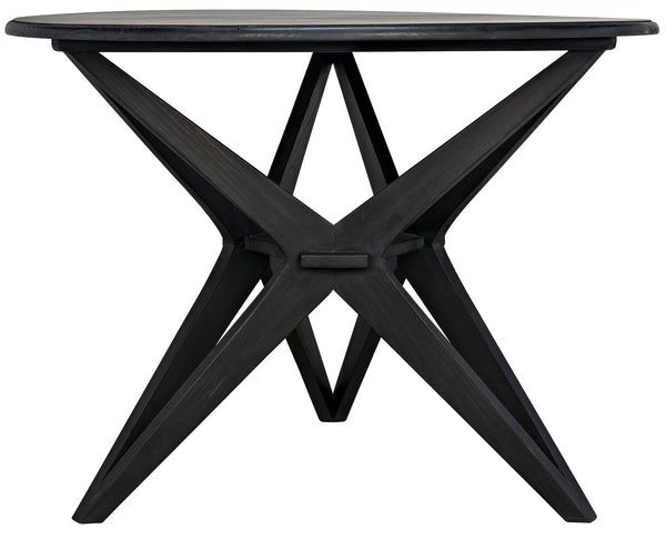 Victor Sungkai/Mindi Veneer Dining Table in Charcoal Black