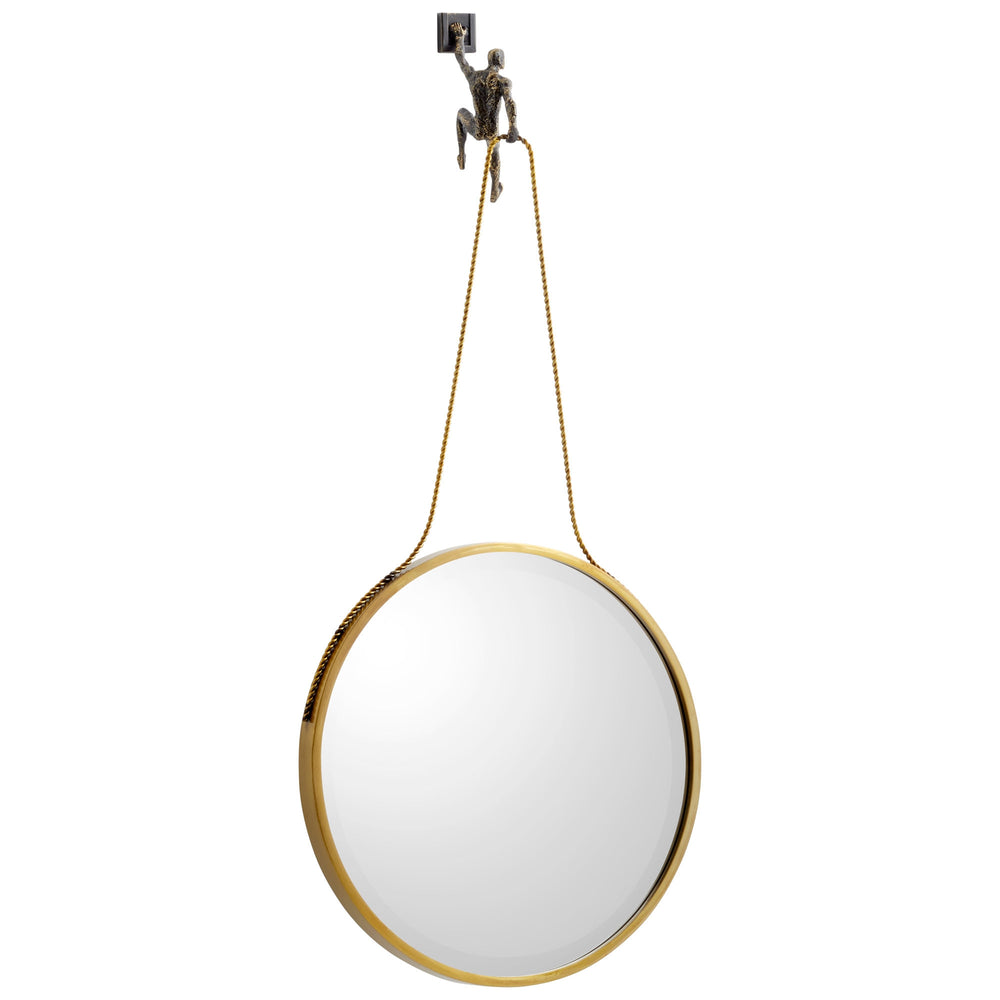 Muscle Man Mirror In Golden Bronze
