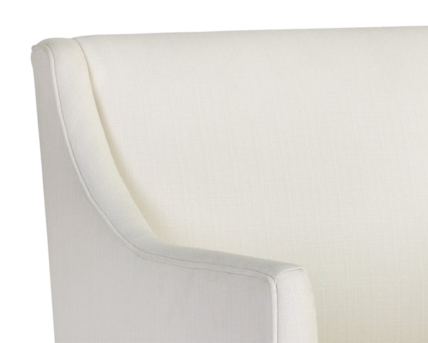 MALIK DINING ARMCHAIR - ASH GREY - LINOSO IVORY