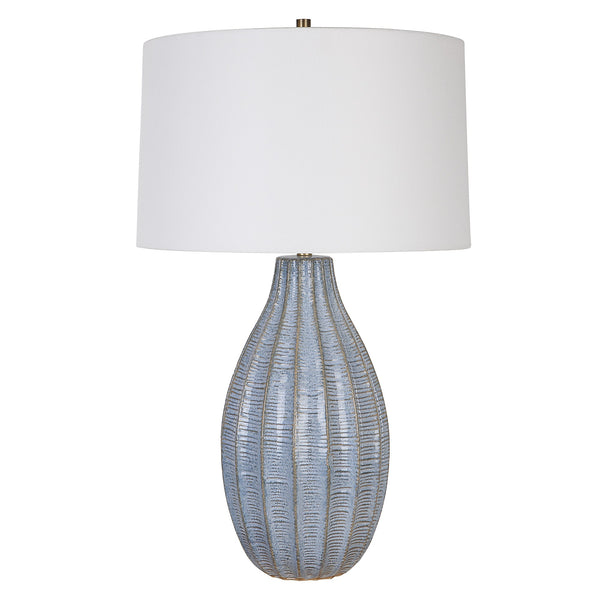 Veston Blue Glaze Table Lamp