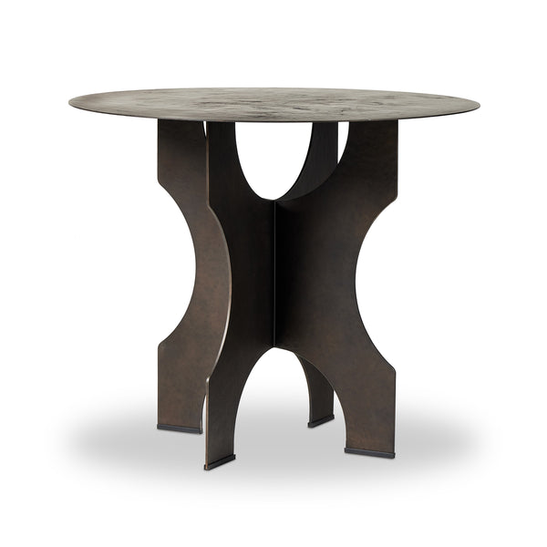 Round Side Table in Bronze Solid Iron