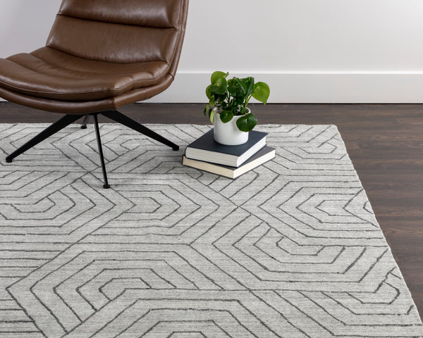 MAZEY HAND-LOOMED RUG - GREY - 9' X 12'