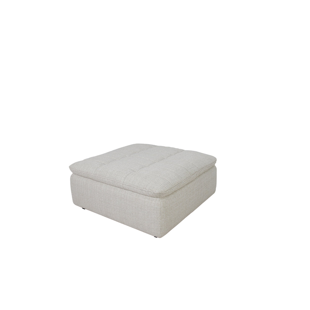 Moe's Lino Ottoman in Textured Oat