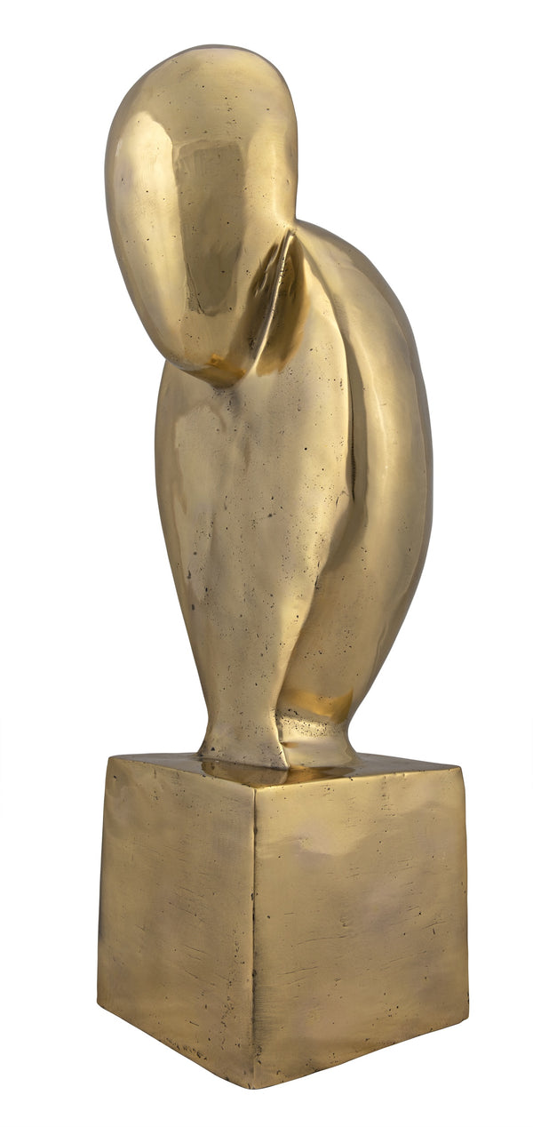 Ripley Metal Alloy Sculpture in Antique Brass Finish
