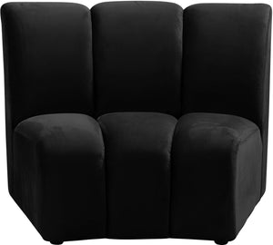 Lynda Modular Chair In Black Velvet