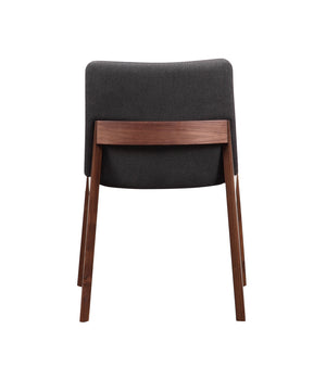 Moe's Deco Dining Chair Set of 2 in Dark Grey