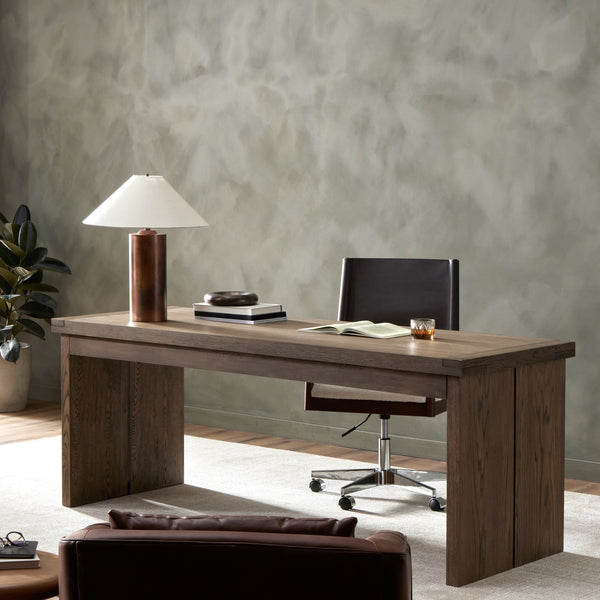Warby Desk in Worn Oak Veneer