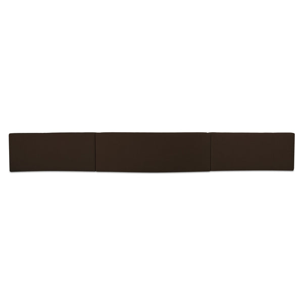 Naomi 3-Piece Wave Modular Sectional in Dark Brown