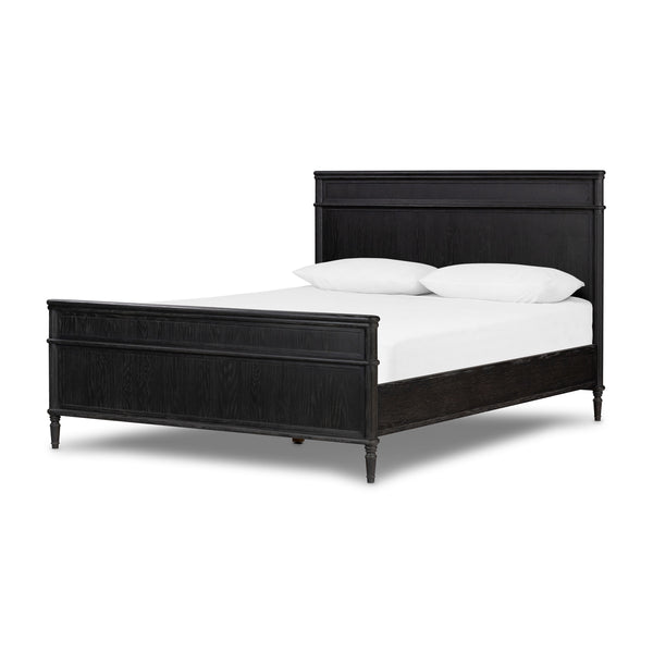 Toulouse Bed In Distressed Black In King