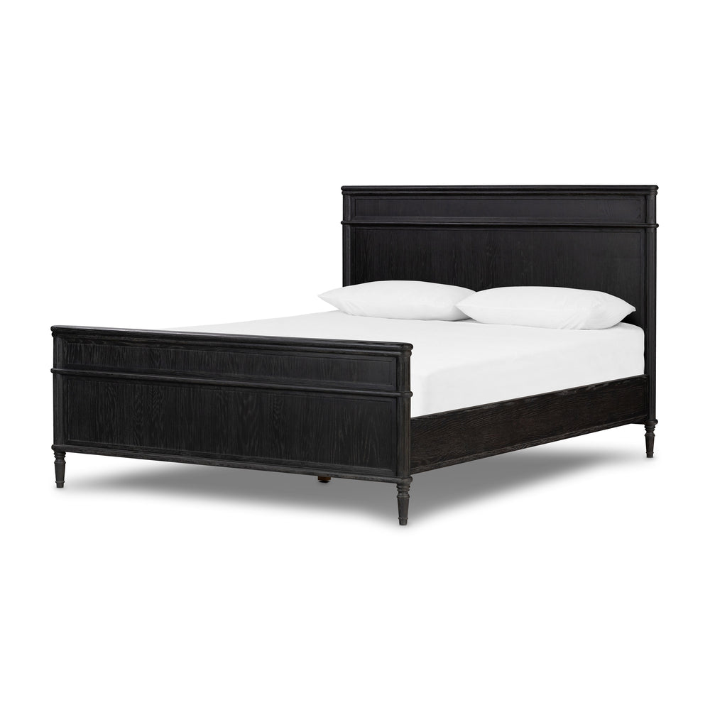 Toulouse Bed In Distressed Black In King