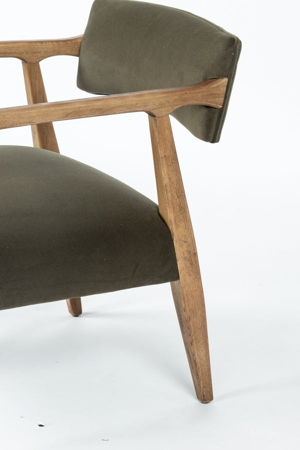 Tyler Armchair In Modern Velvet Loden