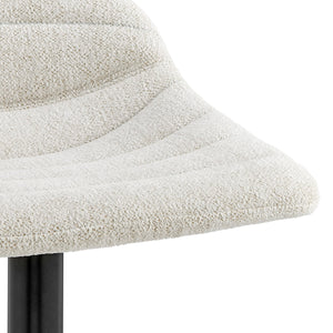 Koa KD Fabric Gaslift Swivel Bar Stool, Posh Ivory