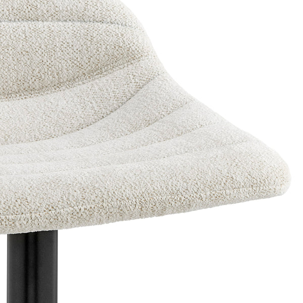 Koa KD Fabric Gaslift Swivel Bar Stool, Posh Ivory