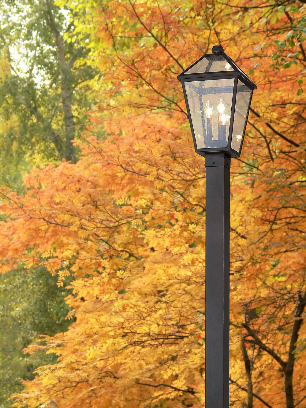Talbot 3 Light Outdoor Post Mounted Fixture in Rubbed Bronze Finish