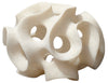 Ribbon Resin Decorative Sphere, White