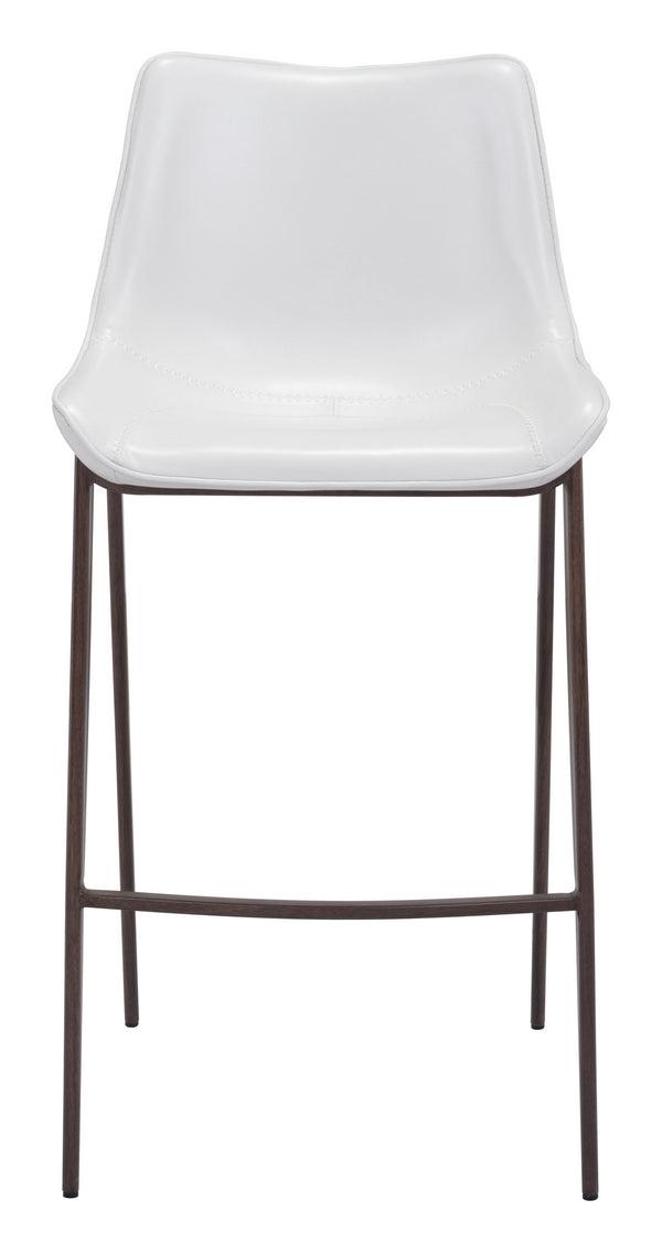 Magnus Barstool (Set of 2) White & Walnut