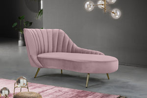 Josefina Chaise In Pink Velvet