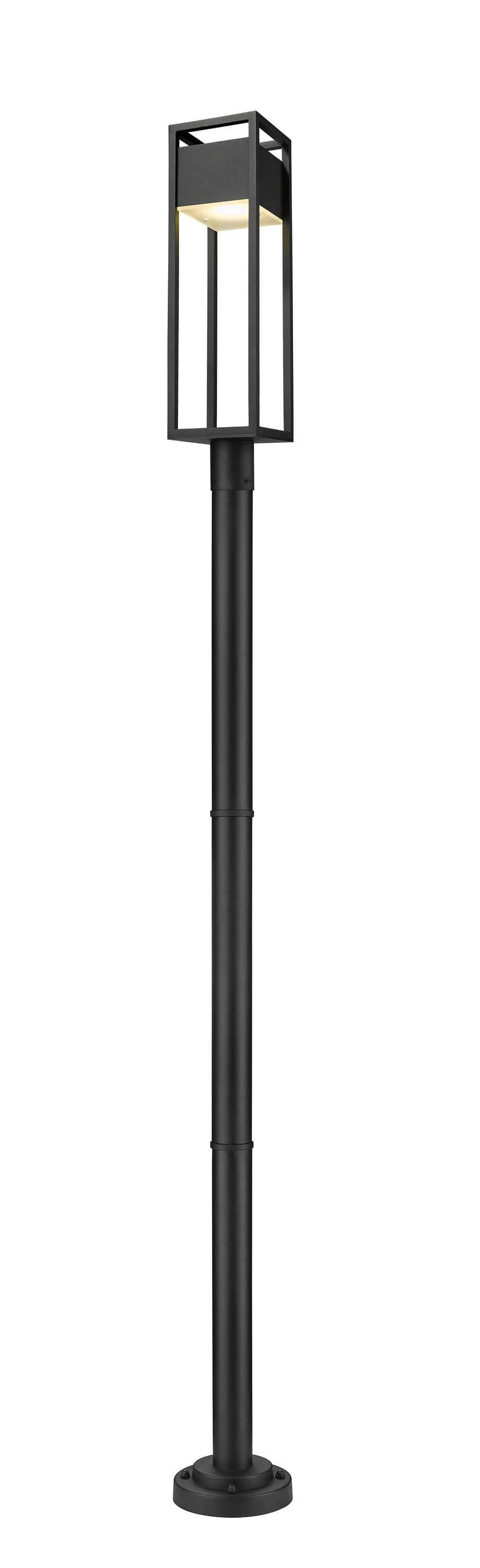 Barwick 1 Light Outdoor Post Mounted Fixture in Black Finish