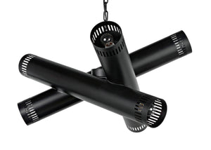 Javelin Chandelier, Black Steel