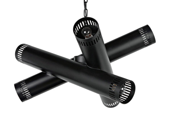 Javelin Chandelier, Black Steel