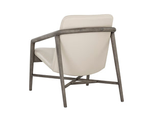 CINELLI LOUNGE CHAIR - ASH GREY - ASTORIA CREAM LEATHER