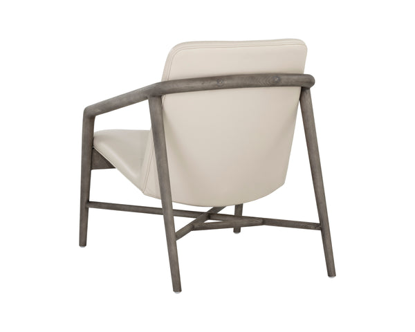 CINELLI LOUNGE CHAIR - ASH GREY - ASTORIA CREAM LEATHER