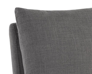 GLENROSE WHEELED DINING CHAIR - EFFIE SMOKE