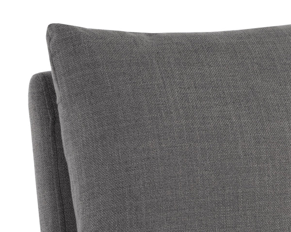 GLENROSE WHEELED DINING CHAIR - EFFIE SMOKE
