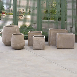 Urbano Square Fiber Clay Set/2 Planters
