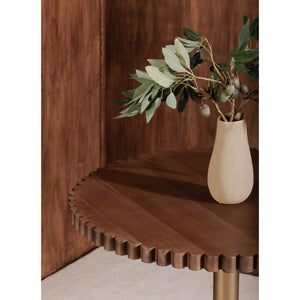 Moe's Nomi Cafe Table with Brass Base