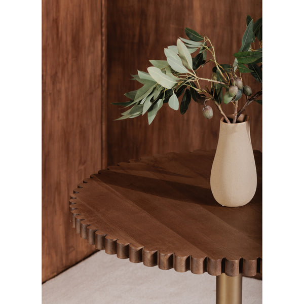 Moe's Nomi Cafe Table with Brass Base