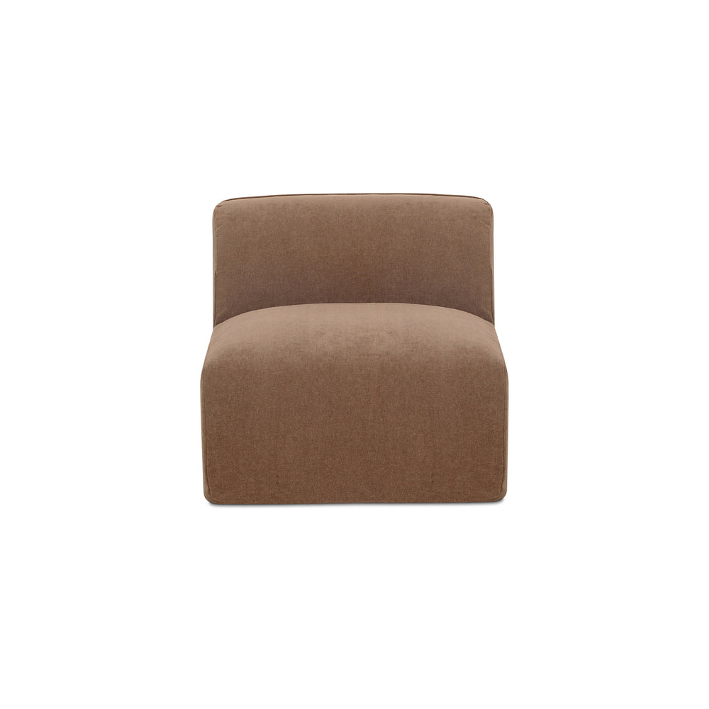 Moe's Isla Slipper Chair with Washable Cover in Mocha