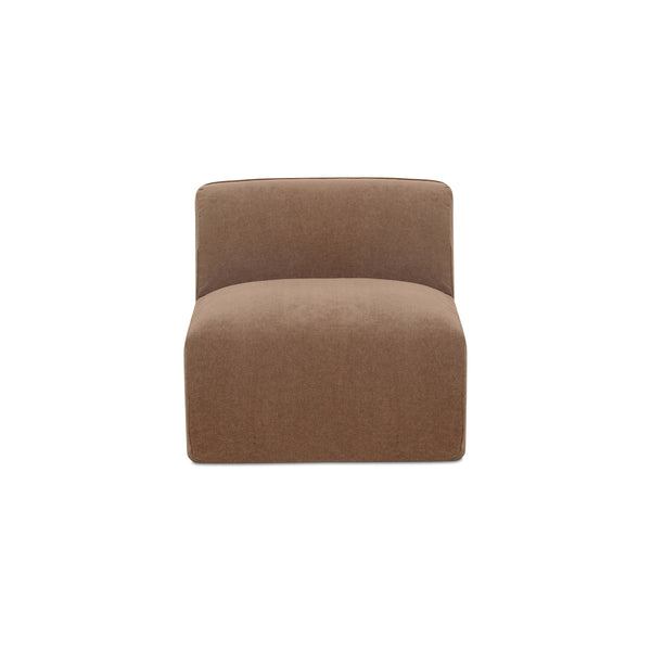 Moe's Isla Slipper Chair with Washable Cover in Mocha