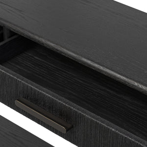 Rosenell Console Table - 78" - Black Oak Solid