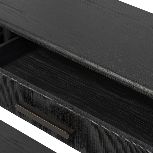 Rosenell Console Table - 78" - Black Oak Solid