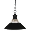 Shark 1 Light Pendant in Matte Black Finish