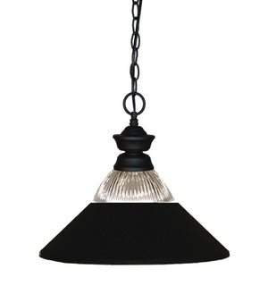 Shark 1 Light Pendant in Matte Black Finish