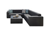 Redondo Sectional heather in grey sunbrella fabric and white frame